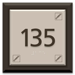 Room Number Sign w/Symbols