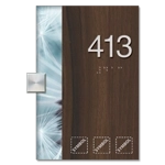 Room Number Sign w/Symbols