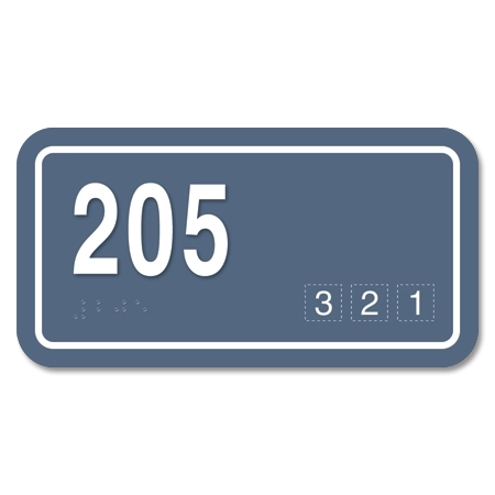 Room Number Sign w/Symbols