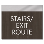 "Stairs/Exit Route" Egress Sign - CA Compliant