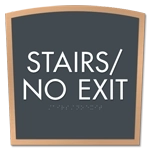 "Stairs/No Exit" Egress Sign - CA Compliant