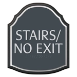 "Stairs/No Exit" Egress Sign - CA Compliant