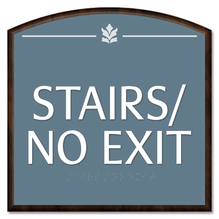 "Stairs/No Exit" Egress Sign - CA Compliant