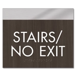 "Stairs/No Exit" Egress Sign - CA Compliant