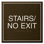 "Stairs/No Exit" Egress Sign - CA Compliant