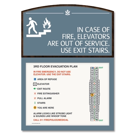 Standard Elevator Evacuation Plans - CA Compliant