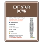 Standard Stairway Evacuation Plans - CA Compliant