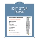 Standard Stairway Evacuation Plans - CA Compliant