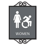 Women Sign w/Female & Dynamic ISA Symbols