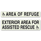 Photoluminescent Area of Refuge Signs