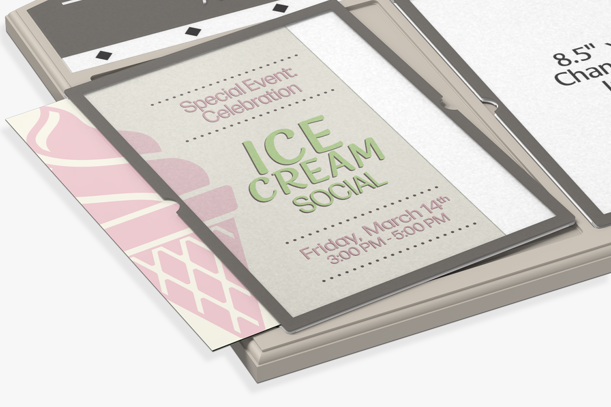 Information Display Board with Example Insert