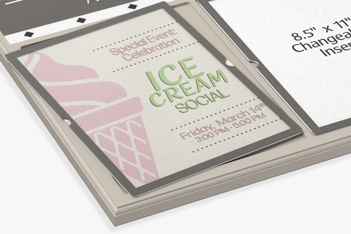 Information Display Board with Example Insert