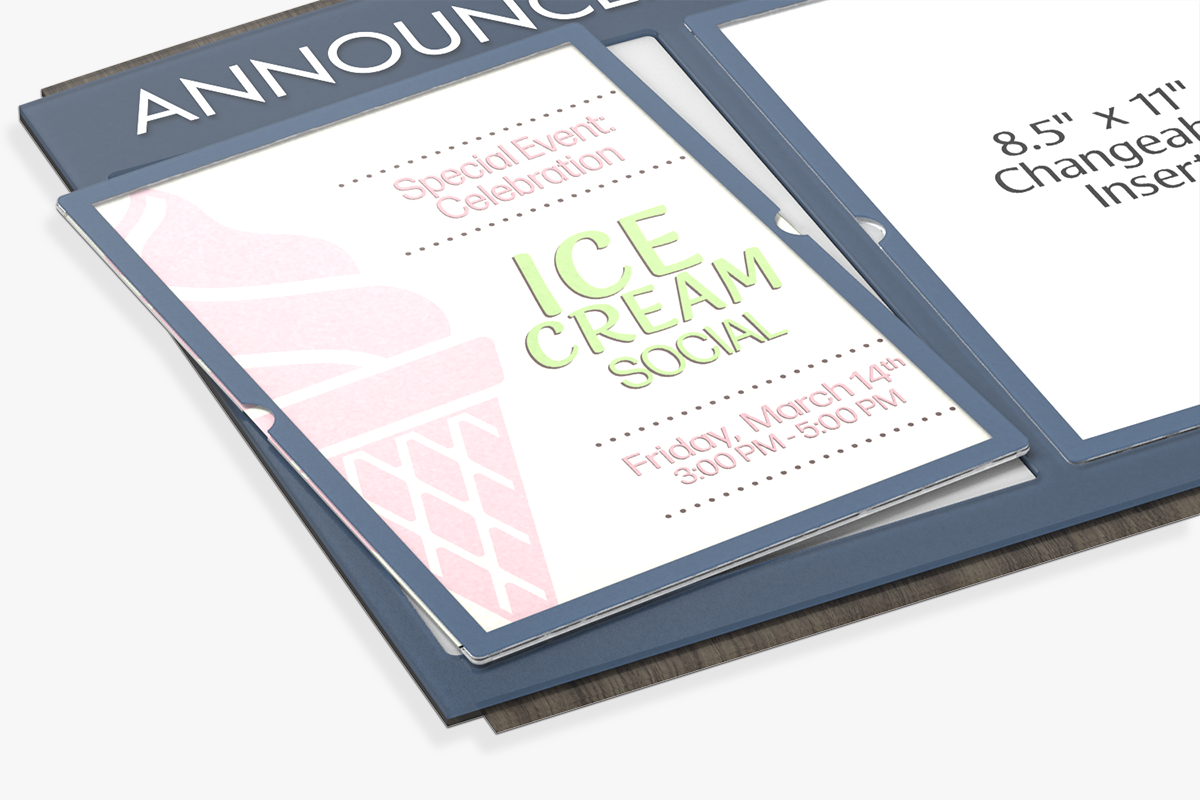 Information Display Board with Example Insert