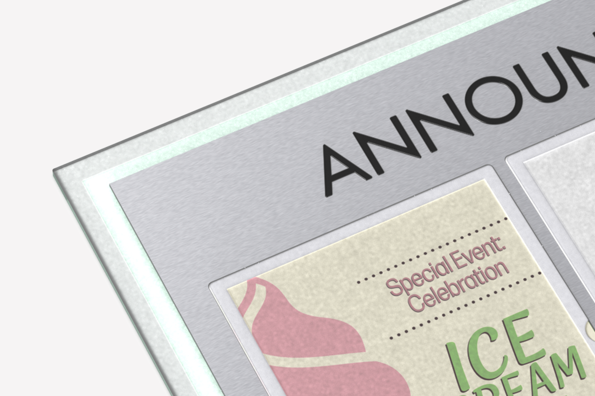 Metro Metallics Message Display Top Corner