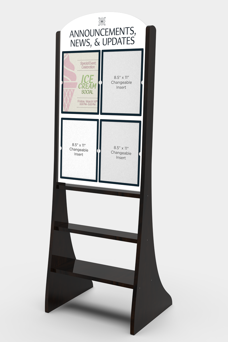 Information Display Board with Example Insert