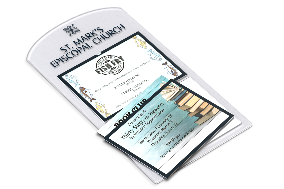 Ovation Two-Slot Message Display Full Detail Shot