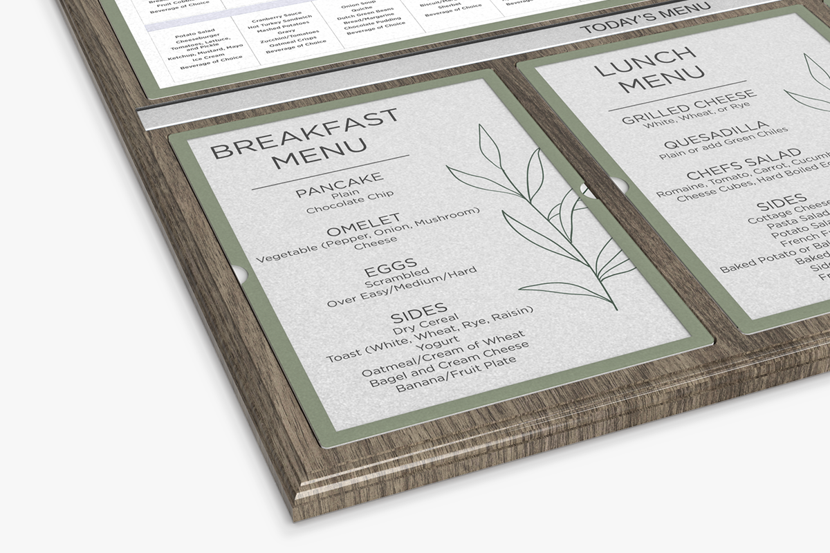 Information Display Board with Example Insert