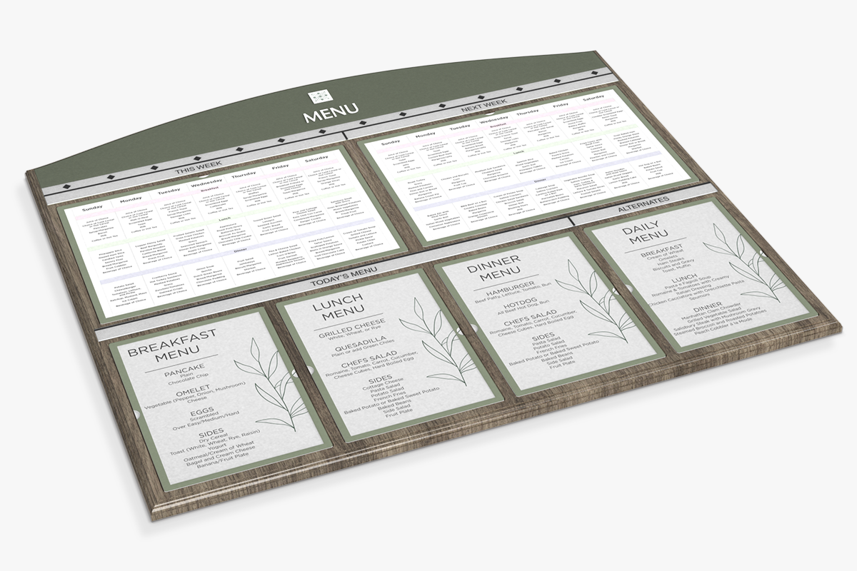 Information Display Board with Example Insert