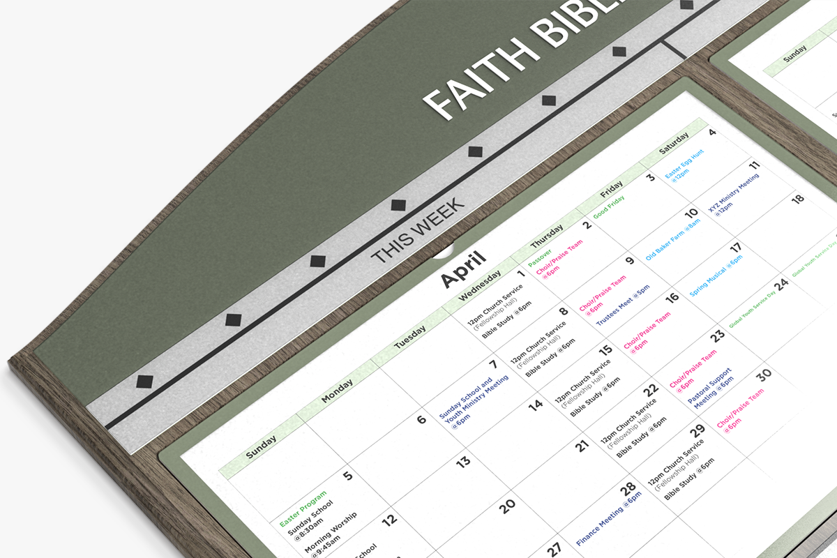 Message Display w/6 Insert Holders Top Detail Shot