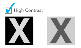 Image showing an example of high-contrast colors.