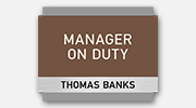 Nameplates/Staff on Duty