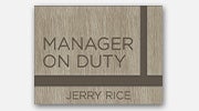 Manager On Duty Signs