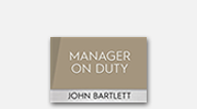 Nameplate/Staff on Duty