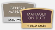 Manager on Duty Signs