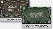 Manager On Duty Signs