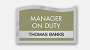 Manager On Duty Signs