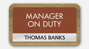 Manager On Duty Signs