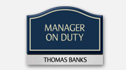 Manager on Duty Signs