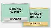 Manager On Duty Signs