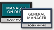 Manager on Duty Signs